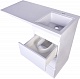 Style Line Мебель для ванной Даллас 100 R Люкс Plus 3 ящика белая – фотография-26